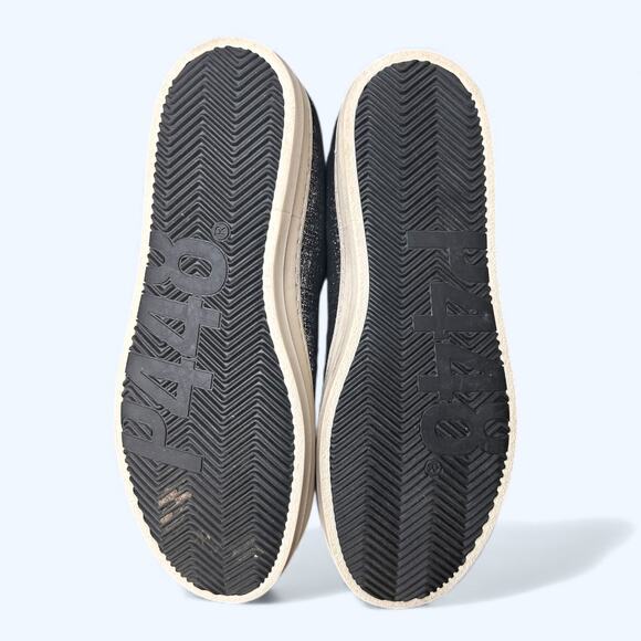 P448 John Jafar Low-Top Sneakers Metallic Glitter Pony Hair Toe Women's EU 41 - Picture 3 of 13